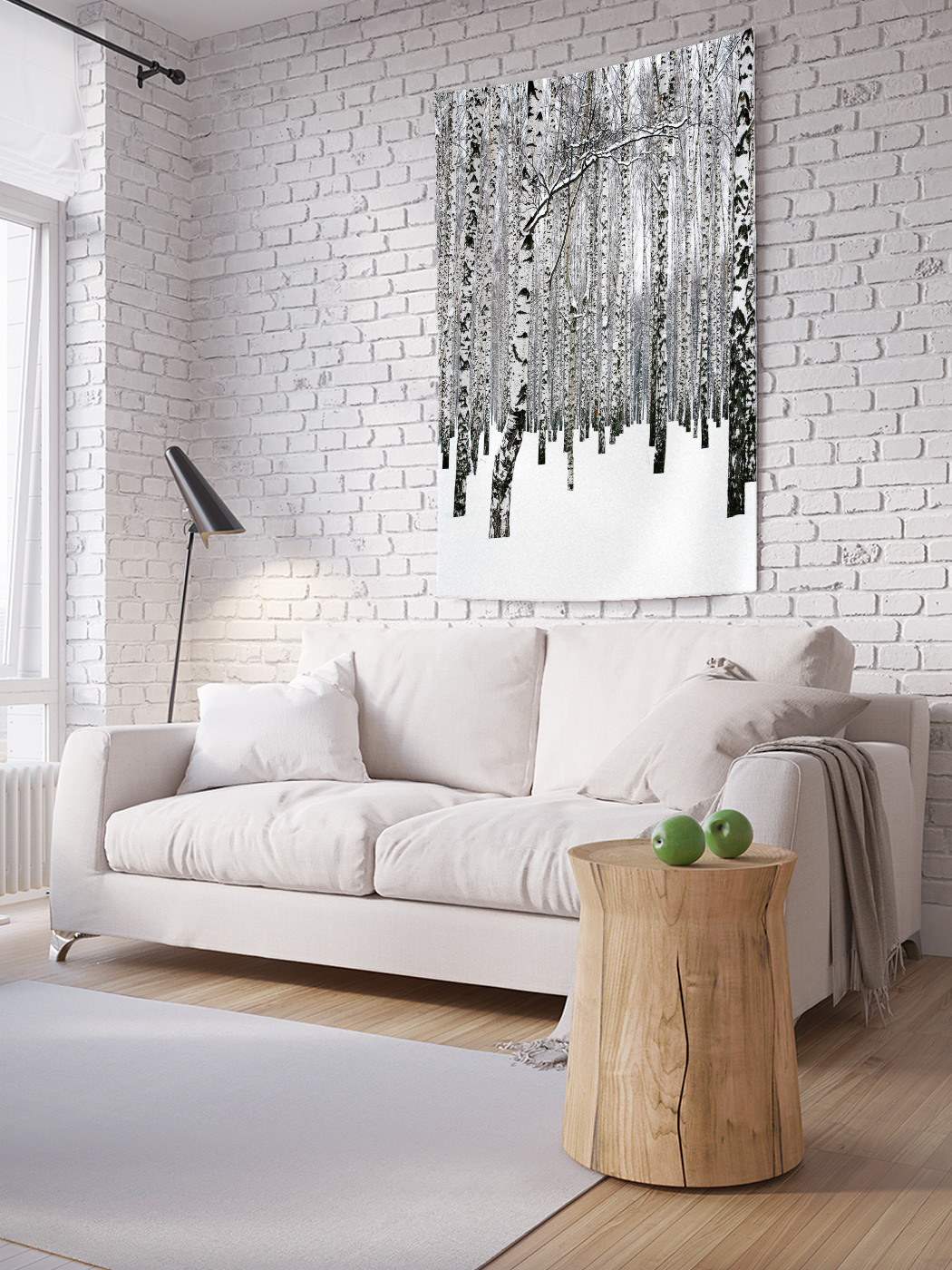 

Вертикальное фотопанно на стену JoyArty Зимние березы 100x150 см, Зимние березы