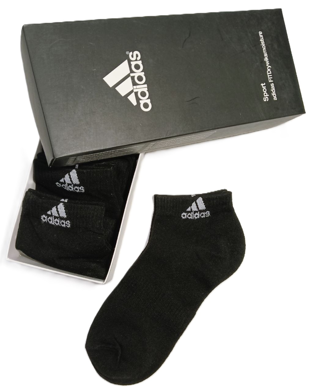Комплект носков унисекс Adidas Days черных one size, 5 пар