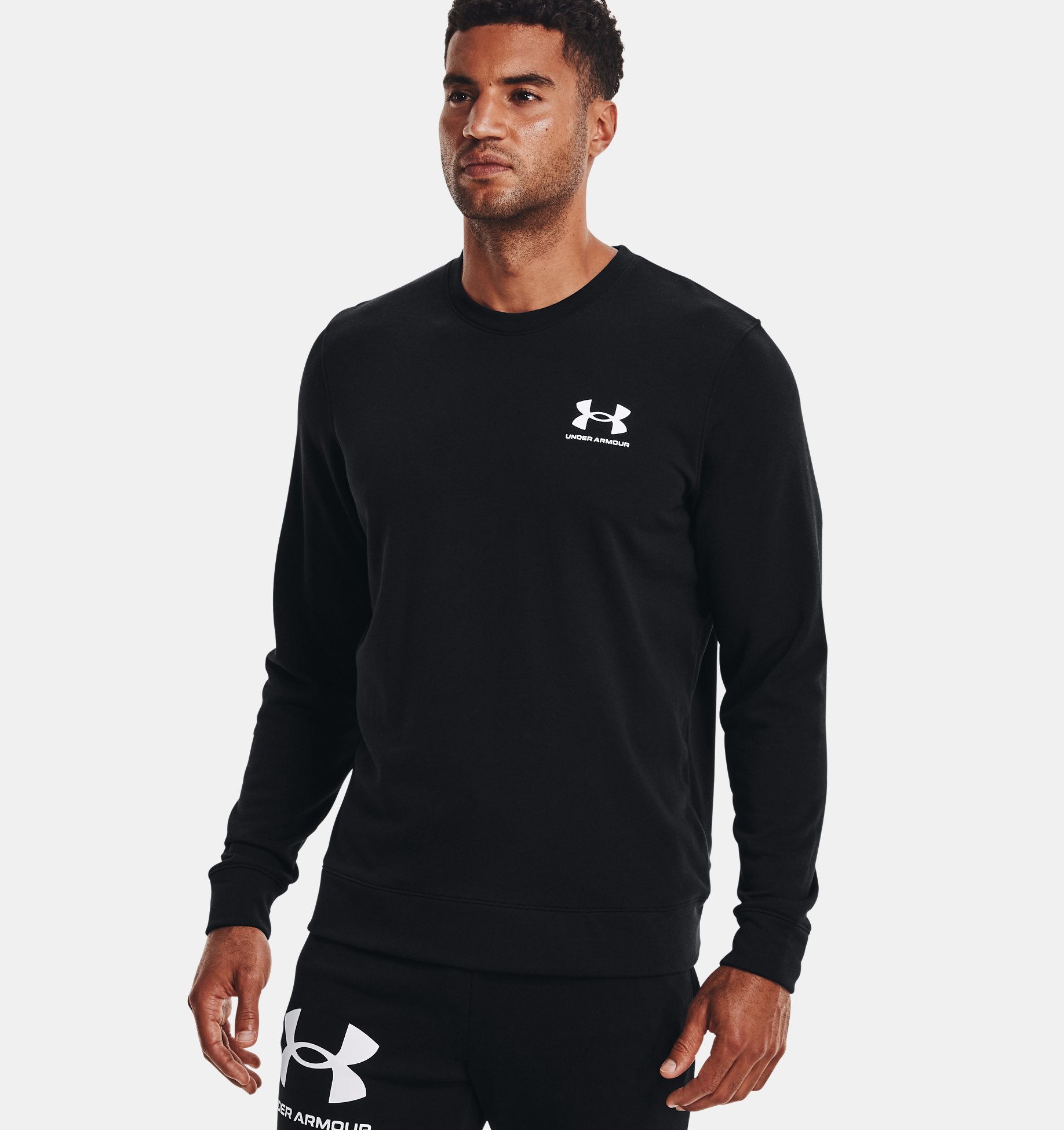 Свитшот мужской Under Armour UA Rival Terry LC Crew 1370404 черный LG