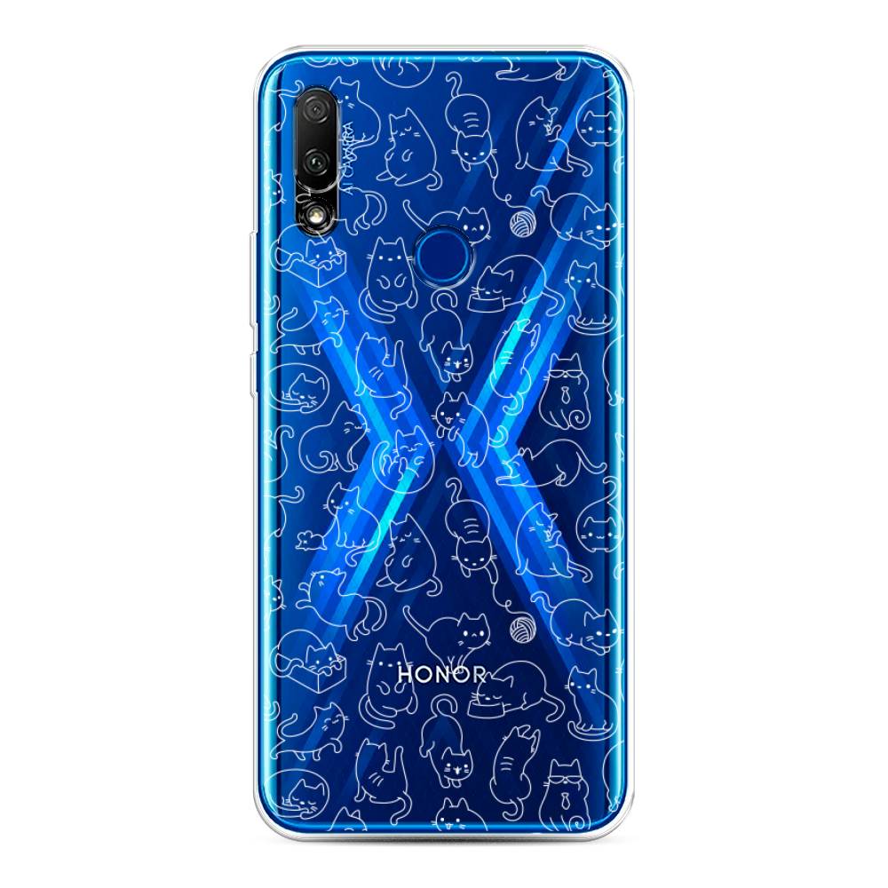 

Чехол Awog на Honor 9X "Шкодливые котики", Черный;белый;серый, 69950-2