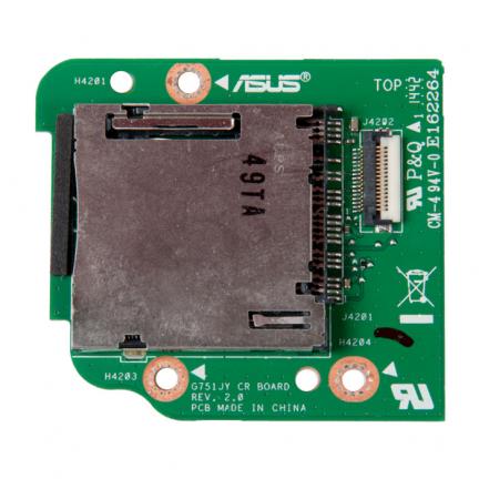 

Плата расширения G751JY CR BOARD Rev.2.0 для ноутбука Asus G751JY (плата картридера)
