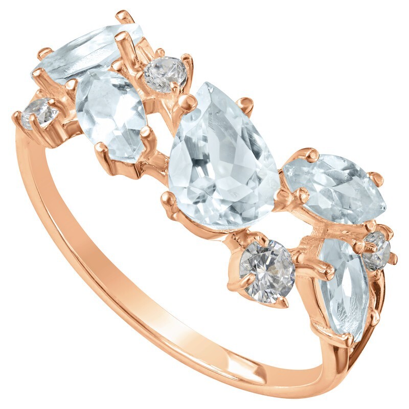 

Кольцо из серебра с аквамарином р.21,5 LAZURIT-ONLINE 842802, 842802