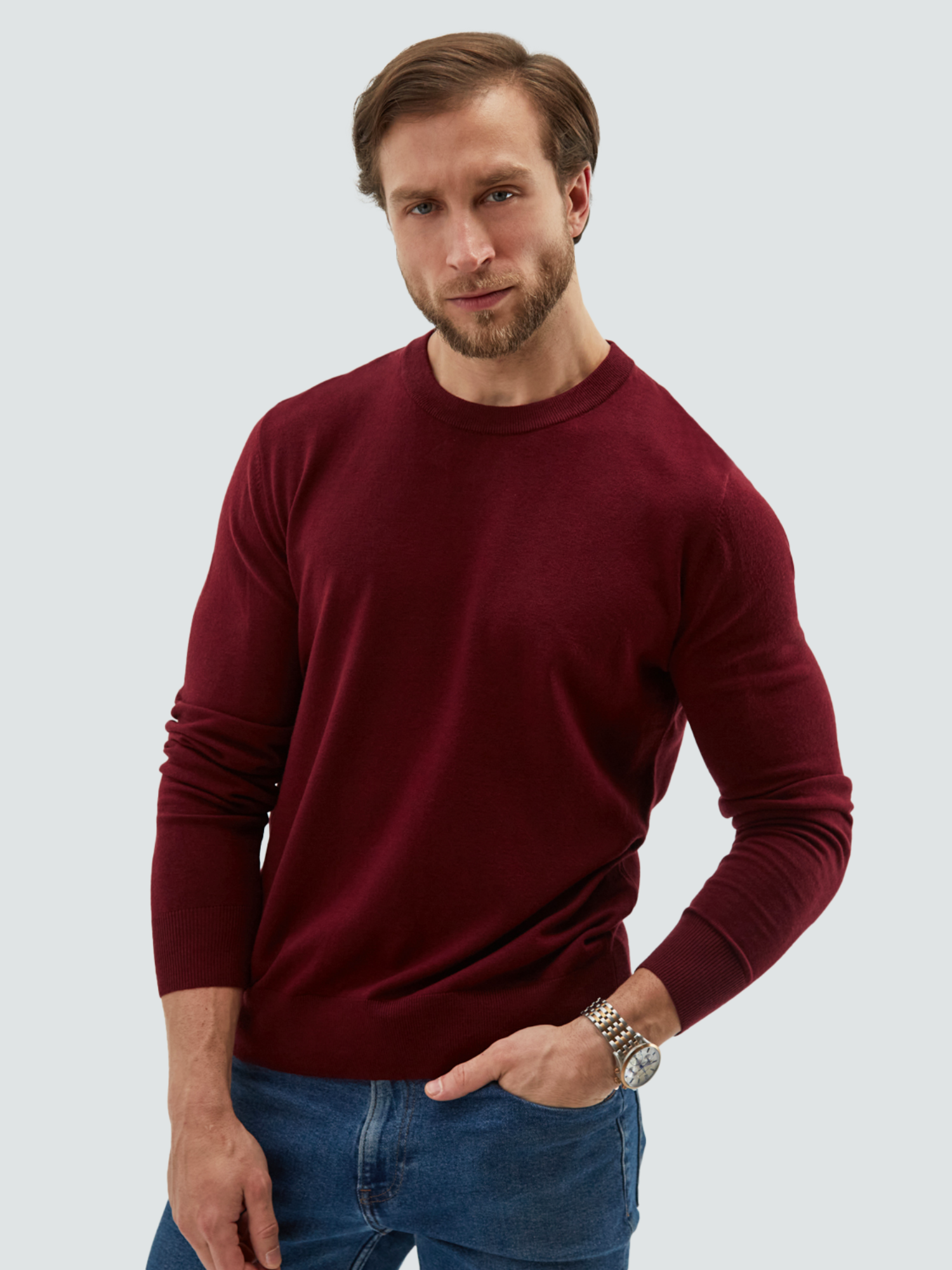 

Джемпер мужской MANAFOFF 8105 красный L, 8105