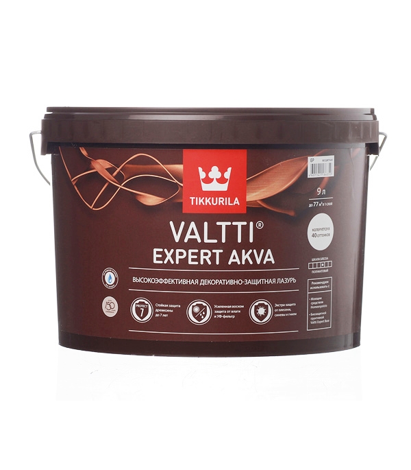 Антисептик Tikkurila Valtti Expert Akva бесцветный 9 л