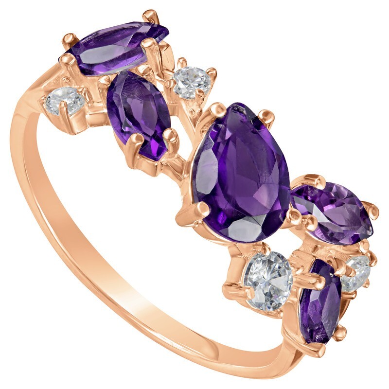 

Кольцо из серебра с аметистом р. LAZURIT-ONLINE 843002, 843002