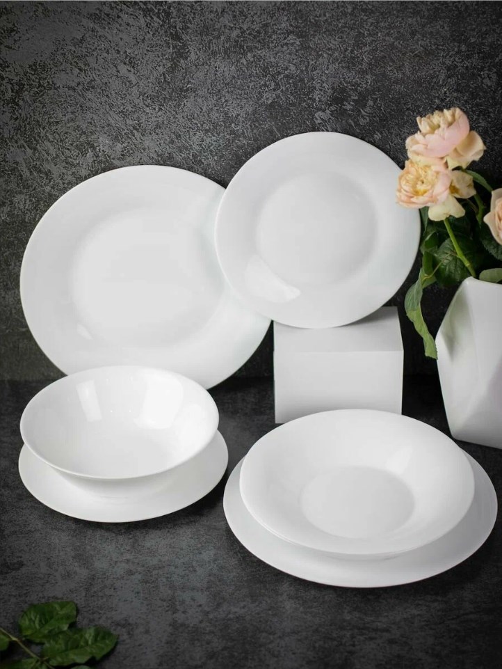 

Столовый сервиз Olaff 7 предметов салатник 197-21008white7-FS, Белый