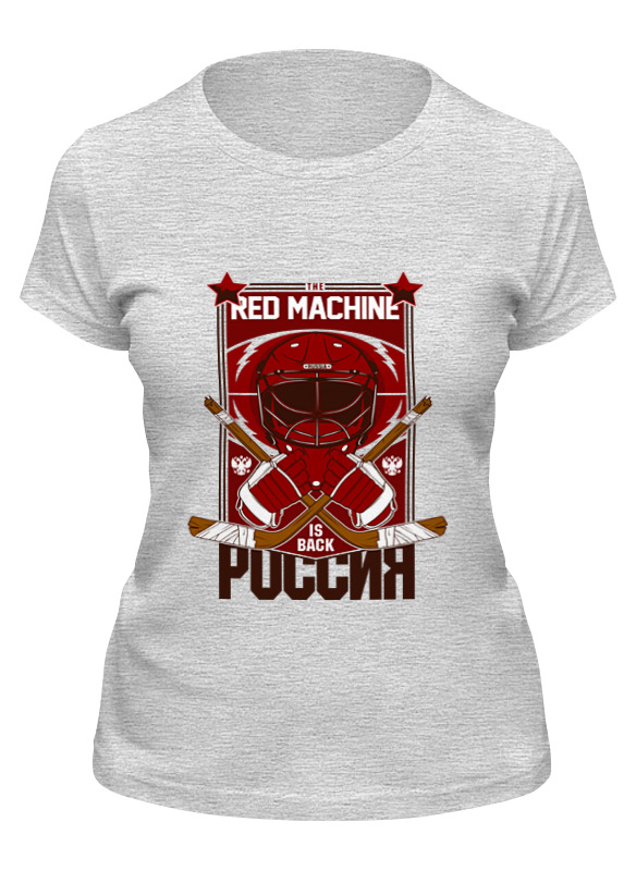 

Футболка женская Printio Red machine серая M, Серый, Red machine