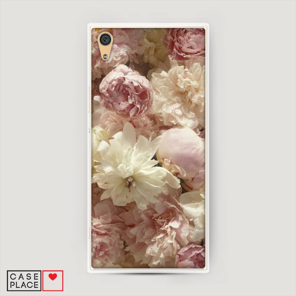 

Пластиковый чехол "Пионы светлые" на Sony Xperia XA1