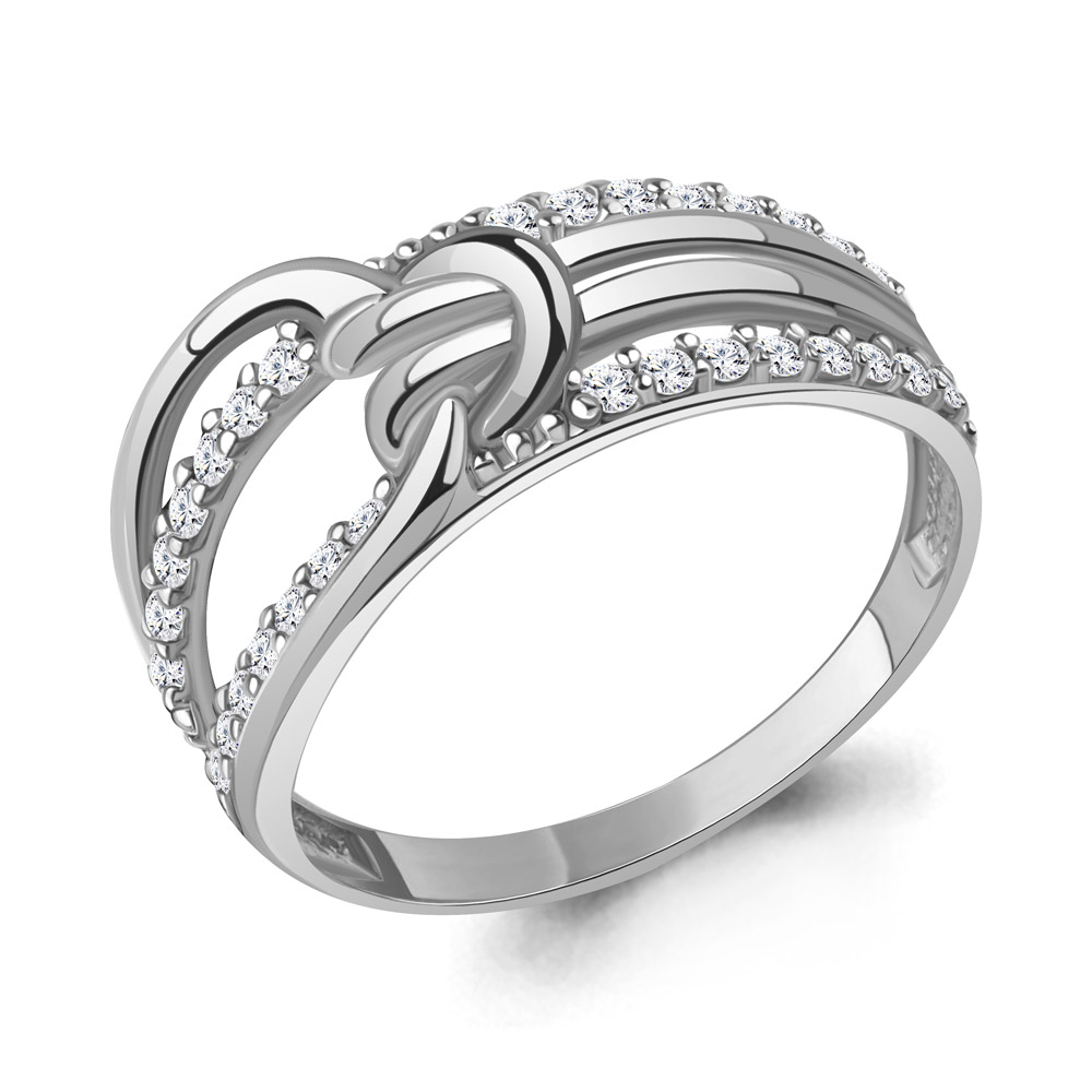 

Кольцо из серебра с фианитом р.18,5 Aquamarine 67941А, 67941А_925_р