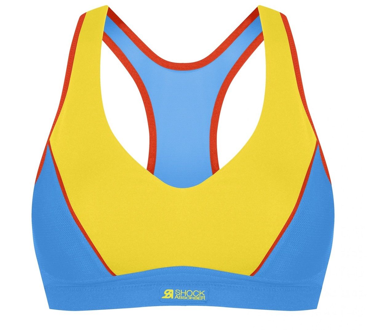 Сине-желтый спортивный бюстгальтер-топ 70B синий с желтым