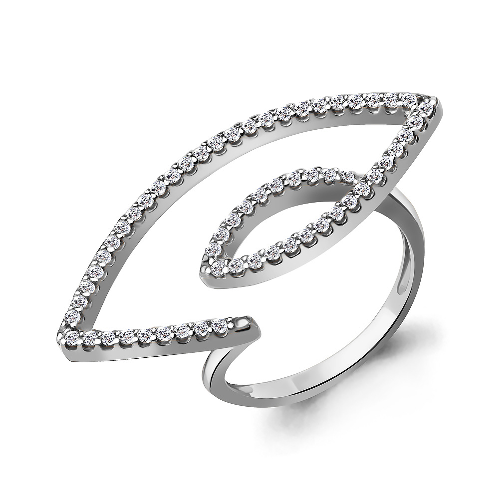 

Кольцо из серебра с фианитом р., Aquamarine 67899А, 67899А_925_р