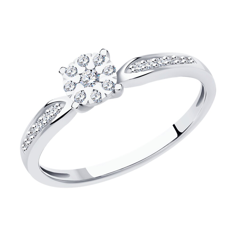 

Кольцо из золота р.  SOKOLOV Diamonds 1012386-3, бриллиант, 1012386-3