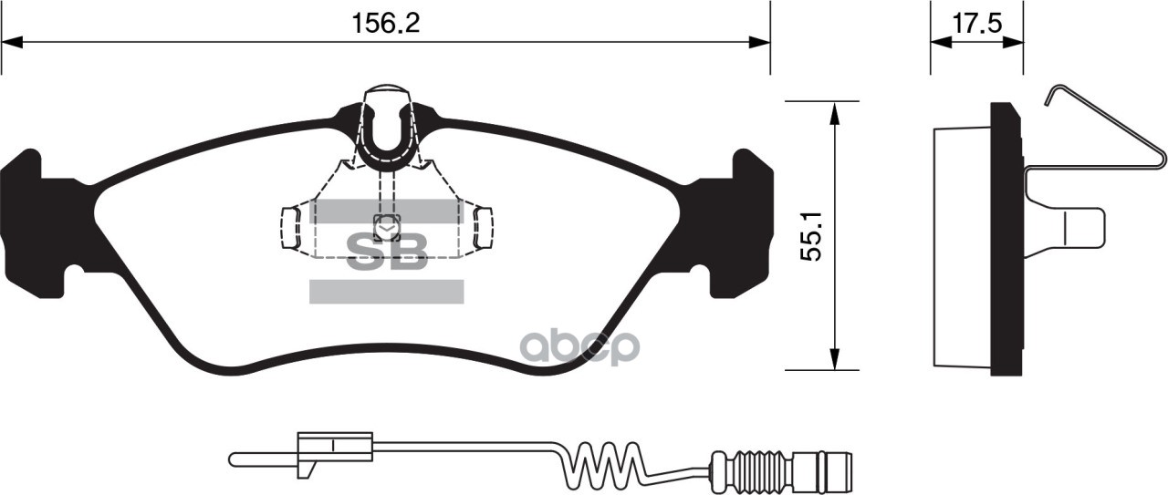 

Тормозные колодки Sangsin brake задние SP1274