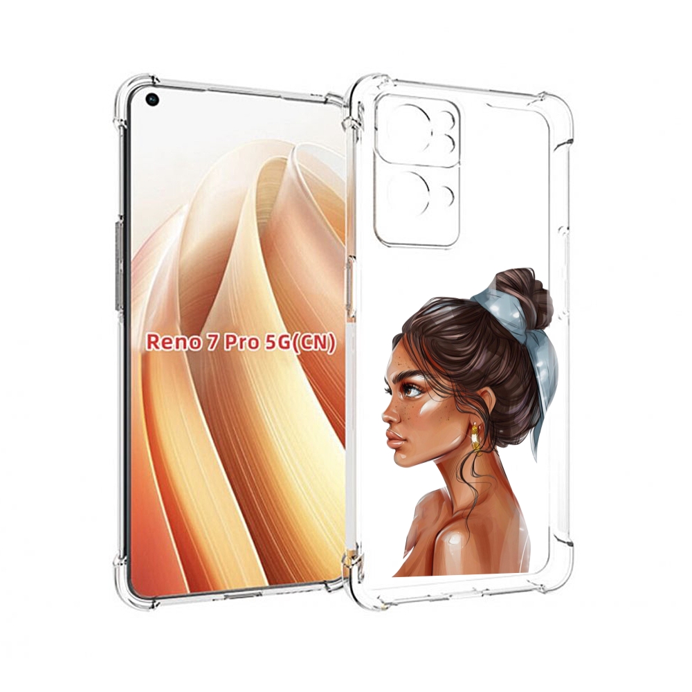 

Чехол MyPads Девушка-с-повязкой женский для OPPO Reno7 Pro 5G, Прозрачный, Tocco