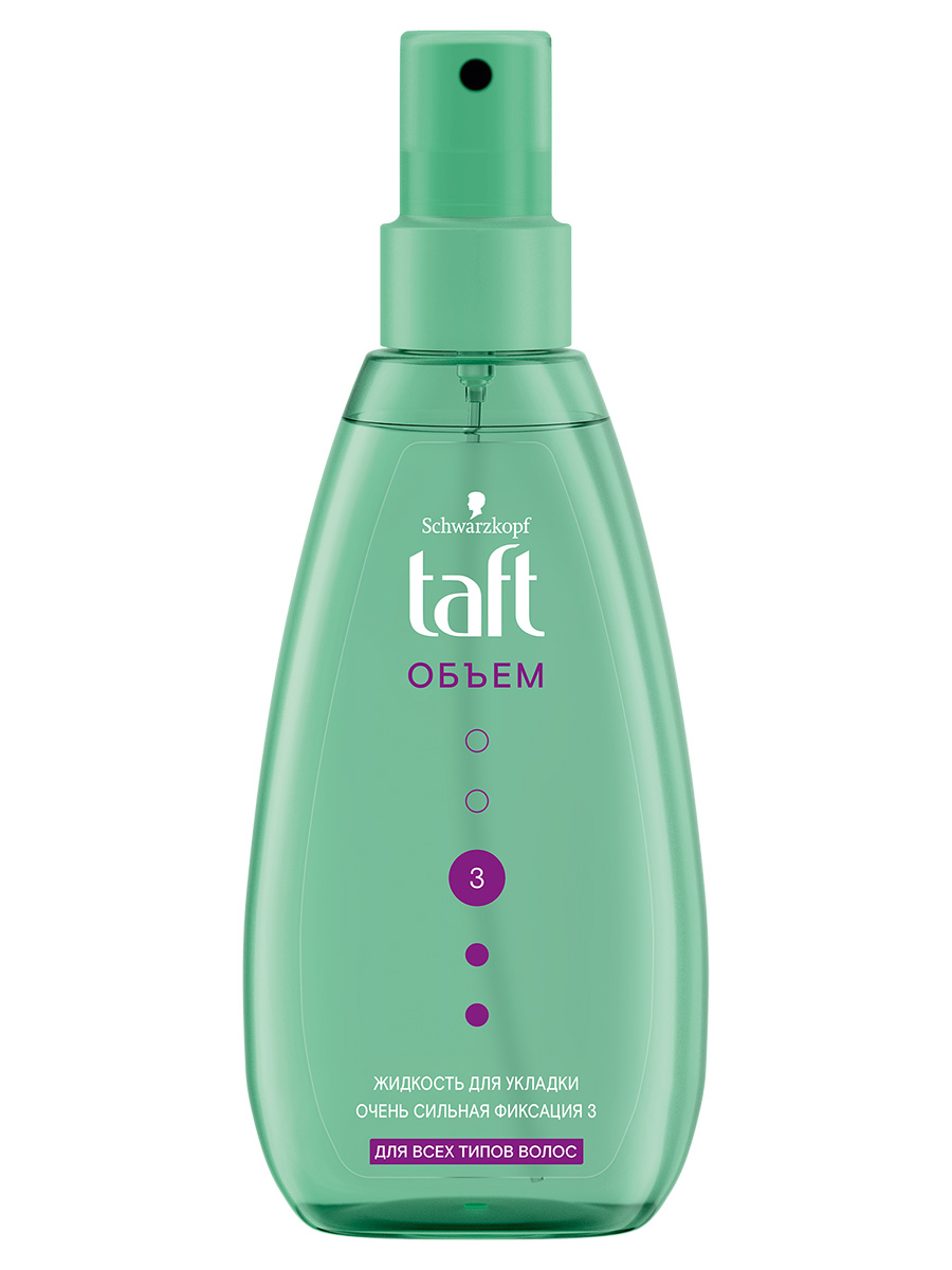 Купить Жидкость для укладки волос Taft Объём очень сильная фиксация 3, 150 мл, средство для укладки волос 1909109/1862679/1612605/1454679