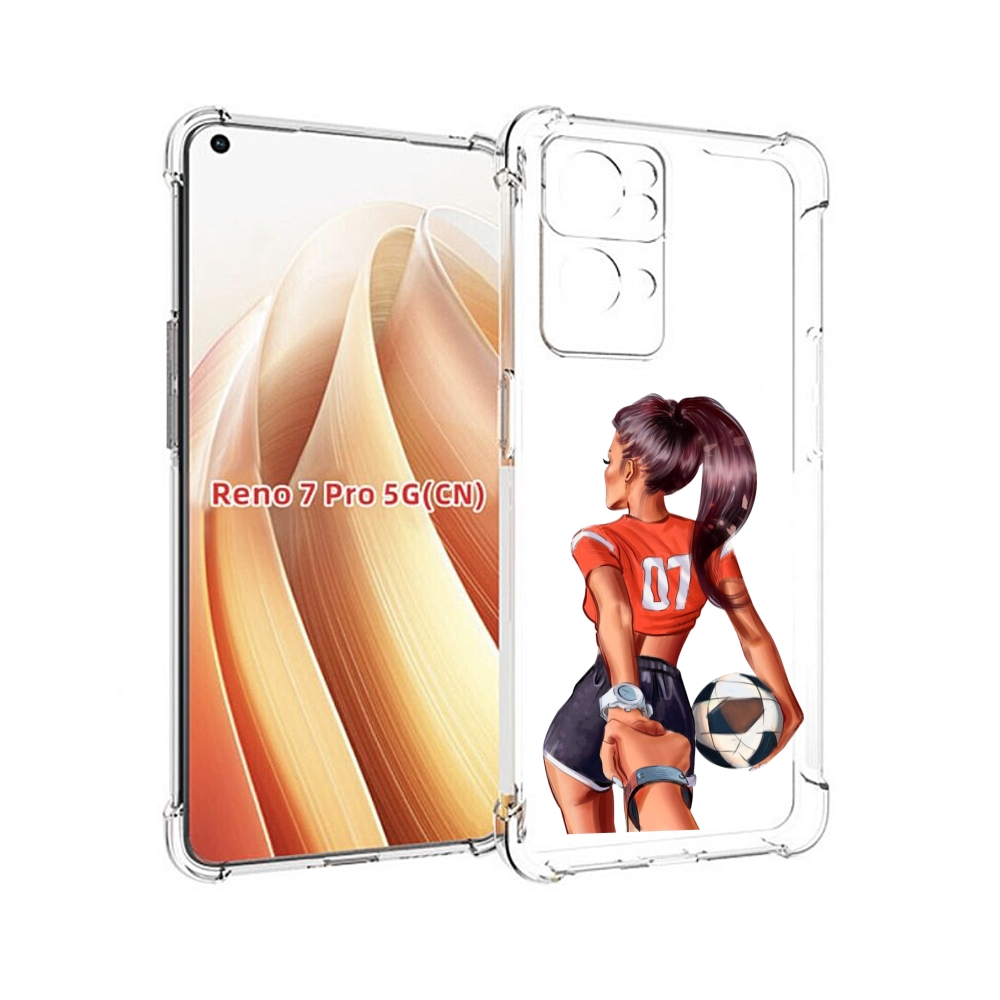 

Чехол MyPads Девушка-футболистка женский для OPPO Reno7 Pro 5G, Прозрачный, Tocco