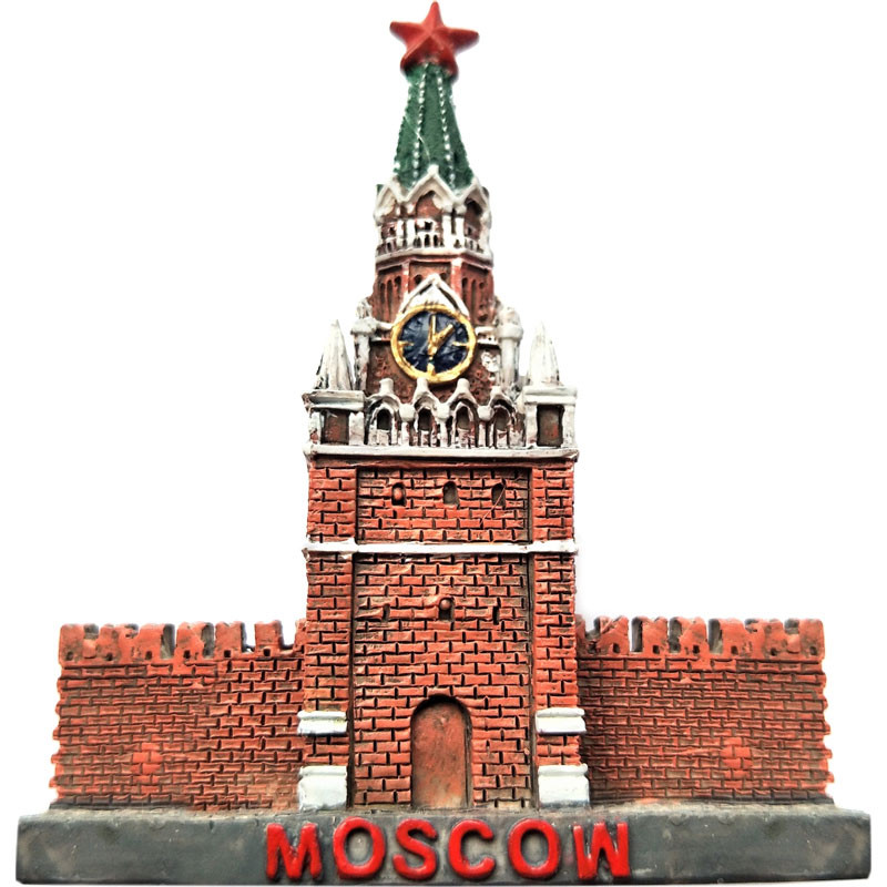 

Фигурка Спасская башня из полистоуна 6 см, Красный;оранжевый