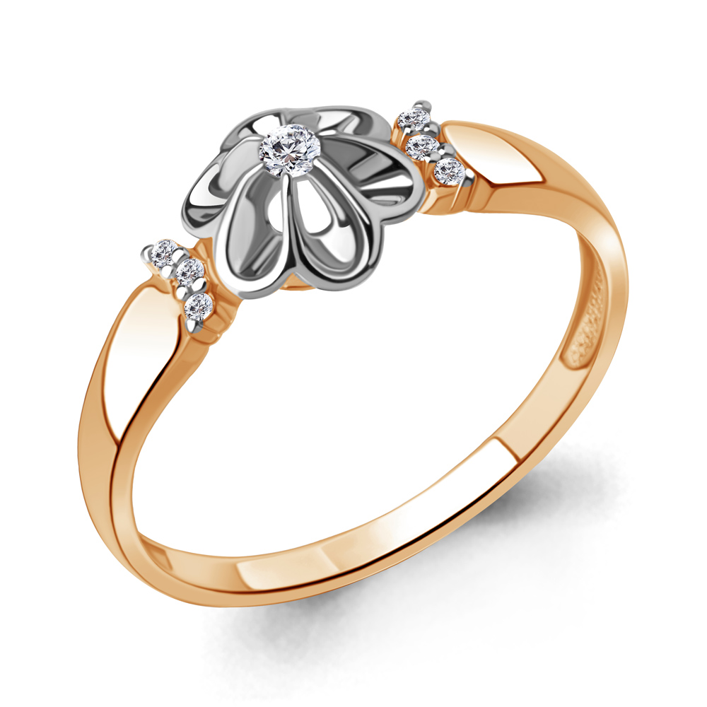 

Кольцо из красного золота с бриллиантом р., Aquamarine 964184Ак, 964184Ак_585_кз