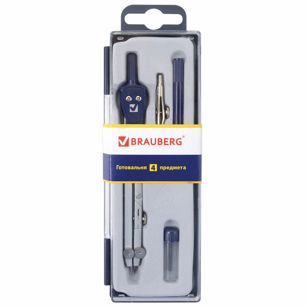 Готовальня Brauberg Student Oxford 210335-205865, 4 предмета, 4шт