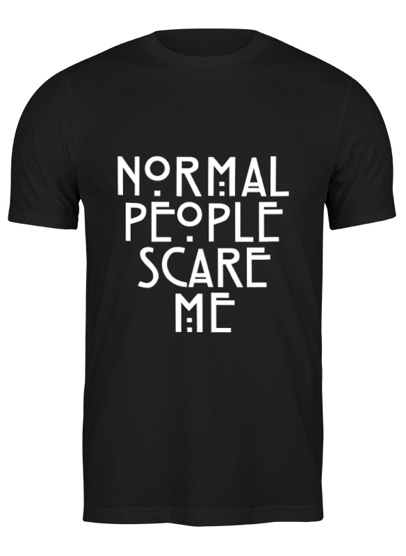 

Футболка женская Printio Normal people scare me черная 3XL, Черный, Normal people scare me