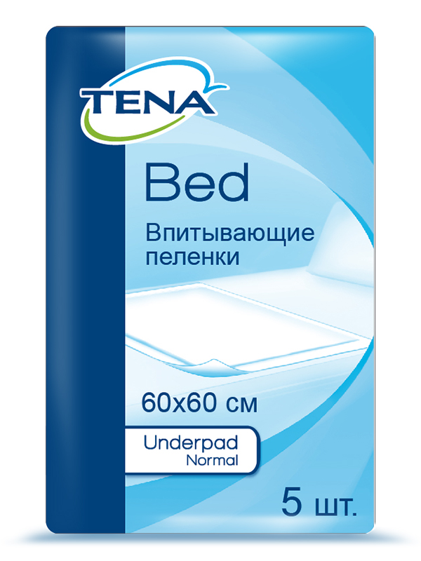 Пеленки Tena Bed Underpad Normal 60 х 60 5 шт., 60X60  - купить
