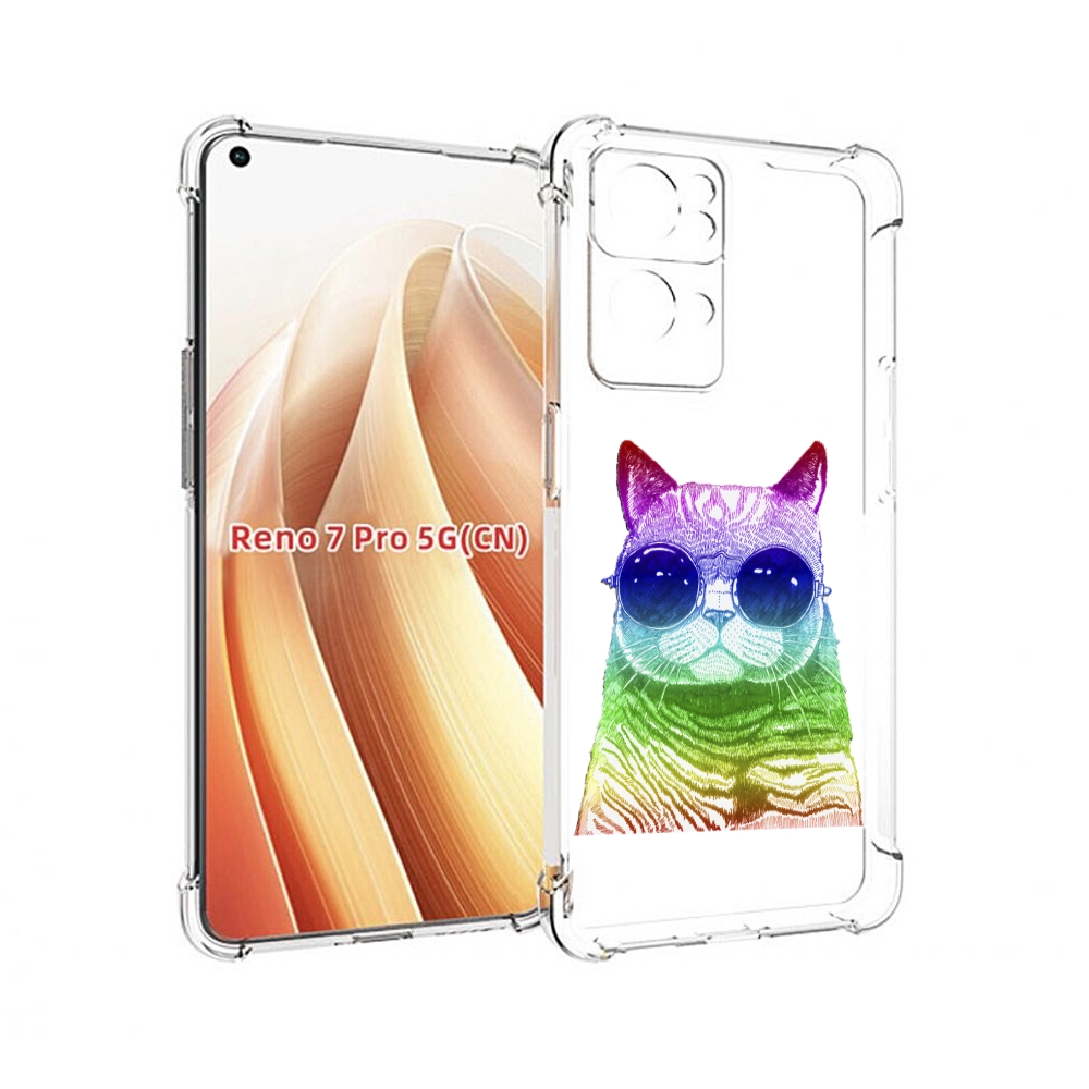 

Чехол MyPads Кот в очках для OPPO Reno7 Pro 5G, Прозрачный, Tocco