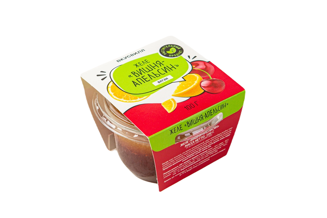 

Желе ВкусВилл вишня-апельсин веган 100 г