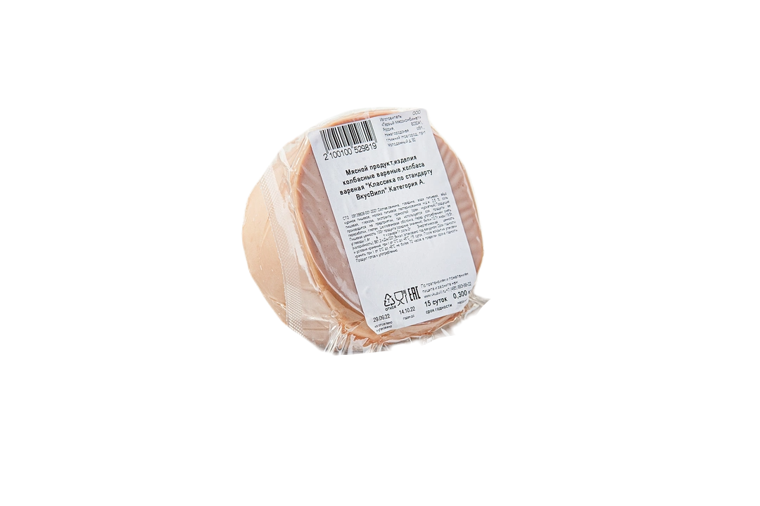 

Колбаса вареная ВкусВилл Классика по стандарту ВкусВилл 300 г