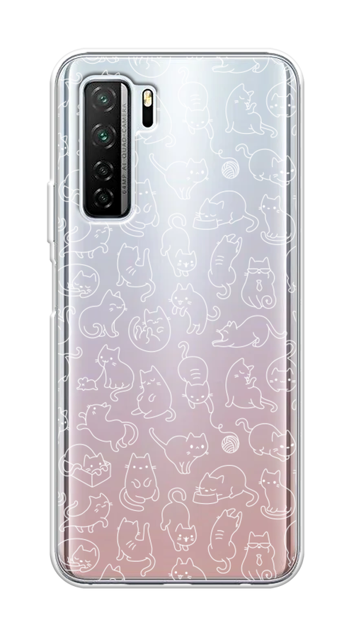 

Чехол Awog на Huawei P40 lite 5G "Шкодливые котики", Черный;белый;серый, 6103050-2