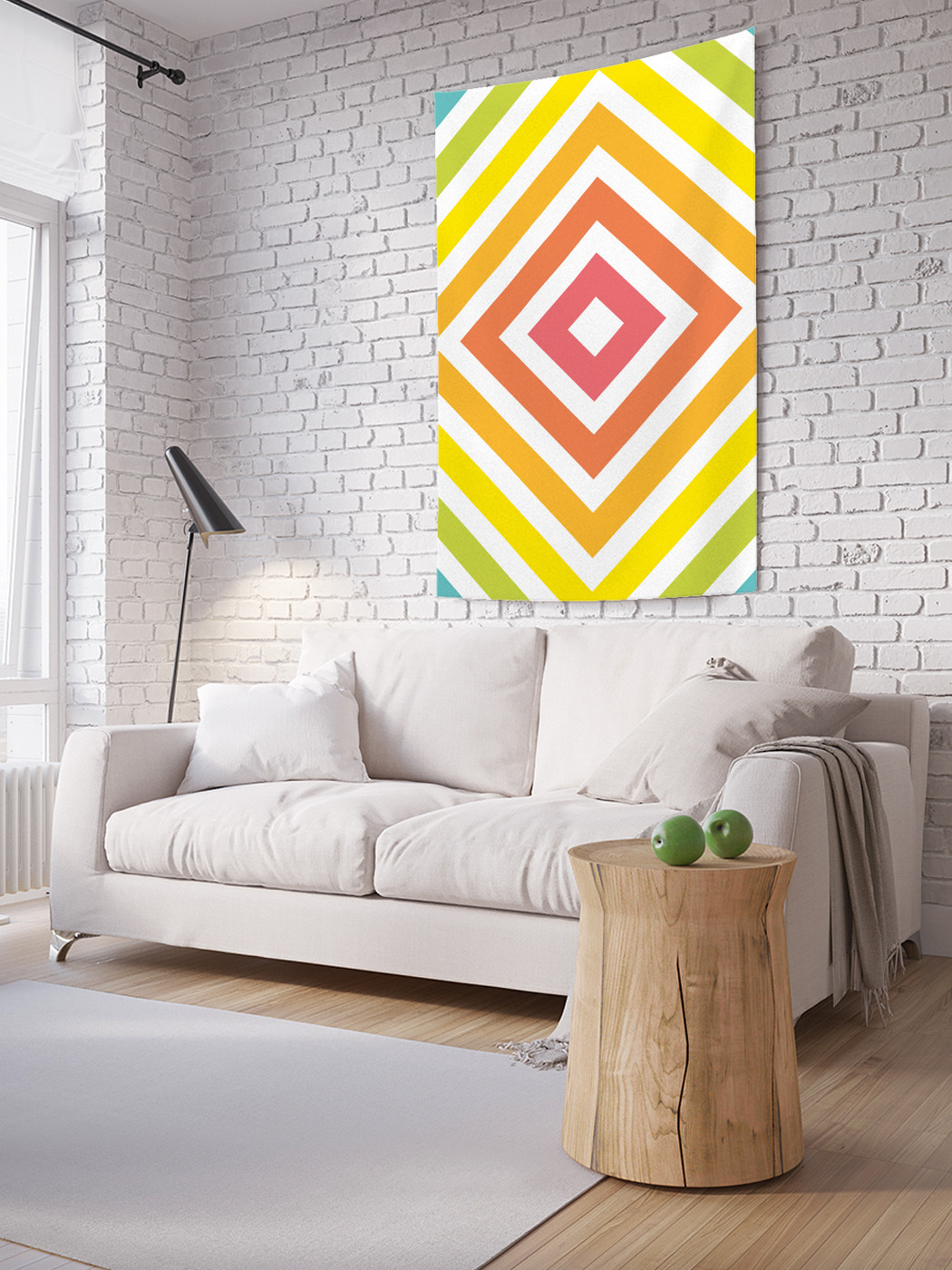 

Вертикальное фотопанно на стену JoyArty Абстрактные цветные ромбы 100x150 см, Абстрактные цветные ромбы