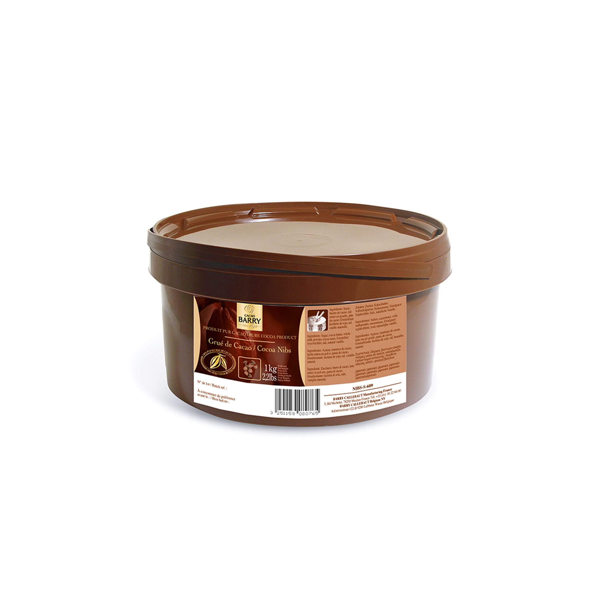 Дробленные какао бобы Cacao Barry Grue de cacao, 1 кг