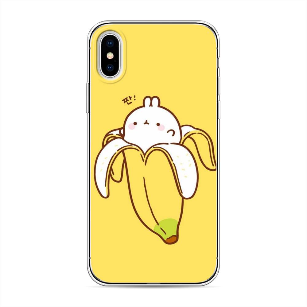 

Чехол Awog на Apple iPhone XS (10S) / Айфон XS (10S) "Зайчик-бананчик", Разноцветный, 11850-2