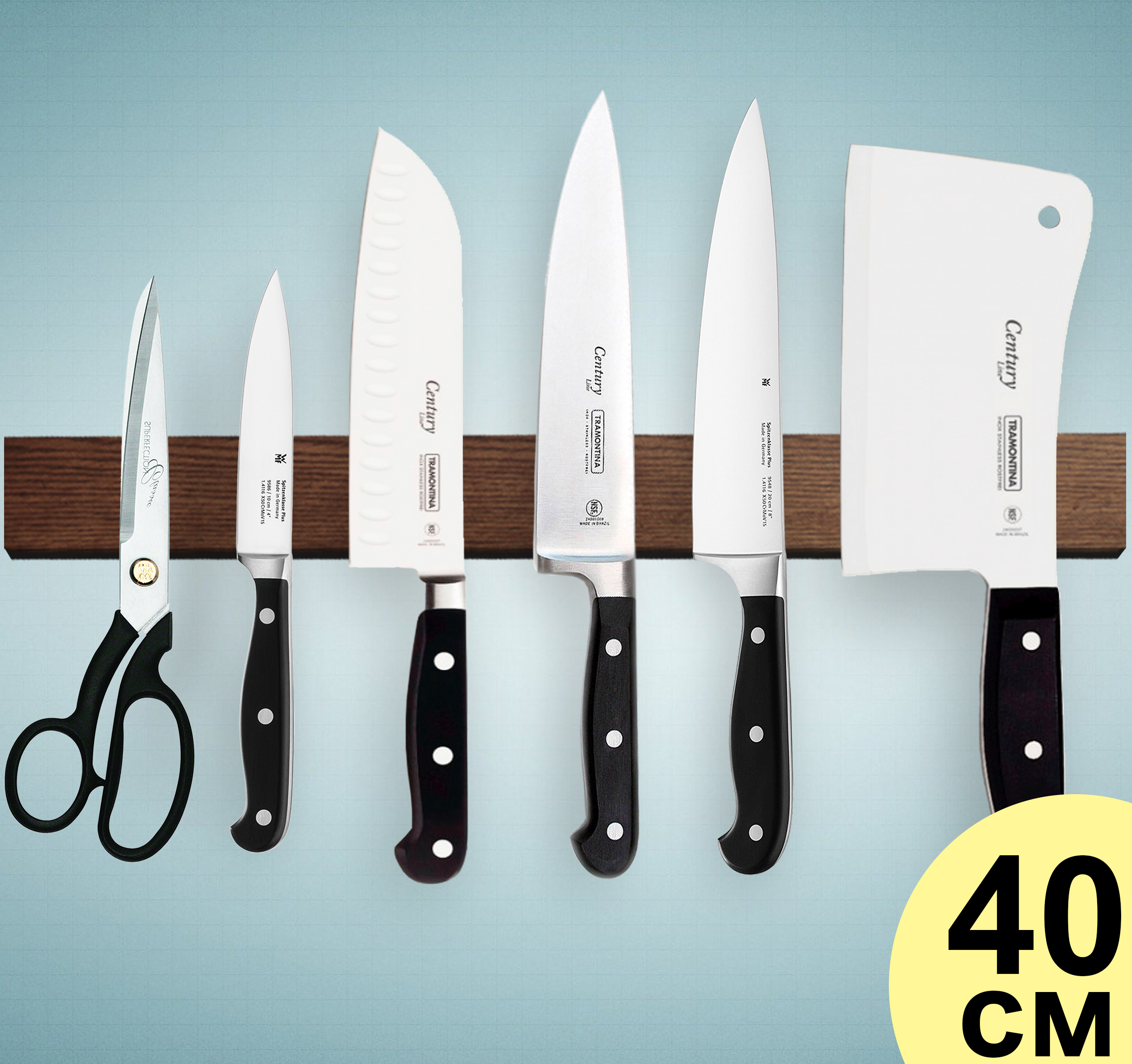 

Магнитный держатель для ножей SimpleUsefulThings 40 см, коричневый, сосна, 1