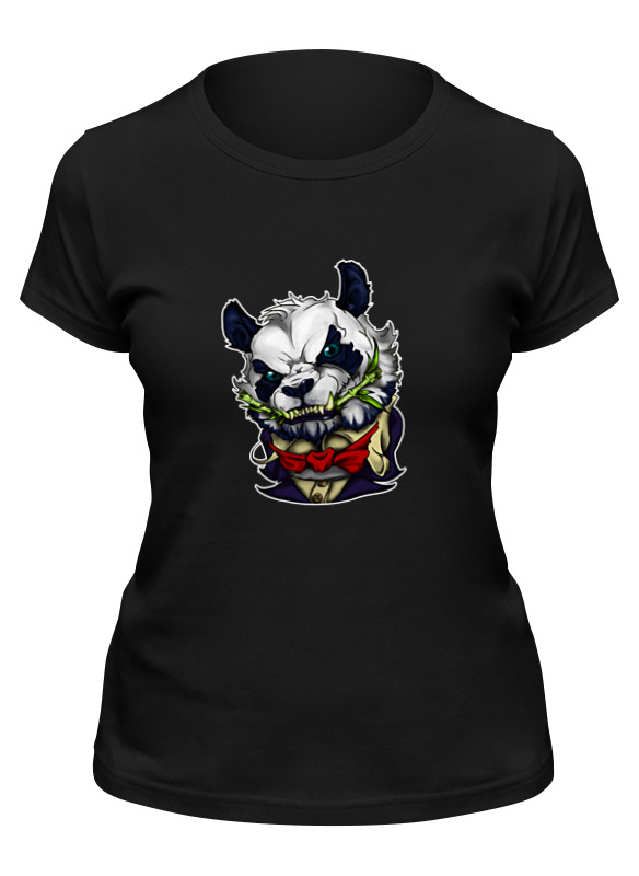 

Футболка женская Printio Panda черная M, Черный, Panda