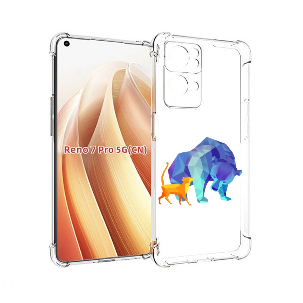 

Чехол MyPads Кот-и-медведь для OPPO Reno7 Pro 5G, Прозрачный, Tocco