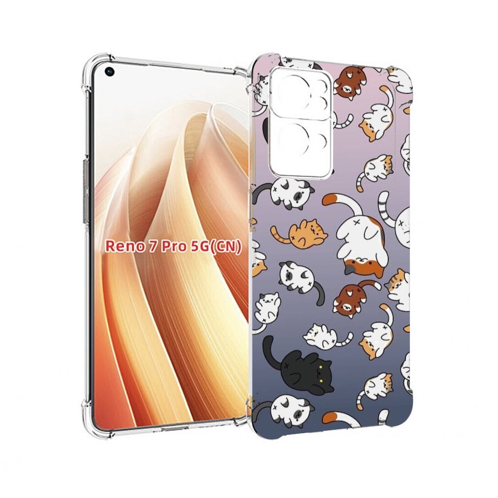 

Чехол MyPads Котики-летают для OPPO Reno7 Pro 5G, Прозрачный, Tocco