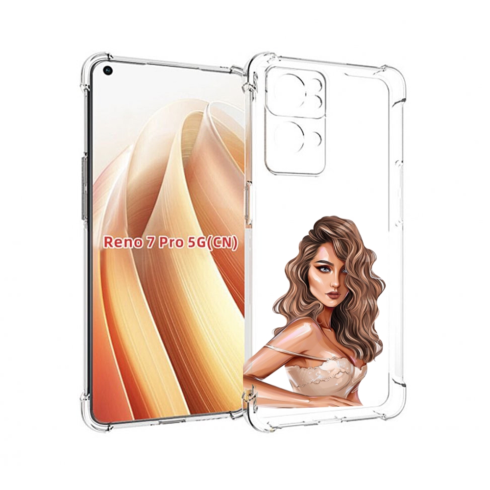 

Чехол MyPads Кудрявая-девушка женский для OPPO Reno7 Pro 5G, Прозрачный, Tocco