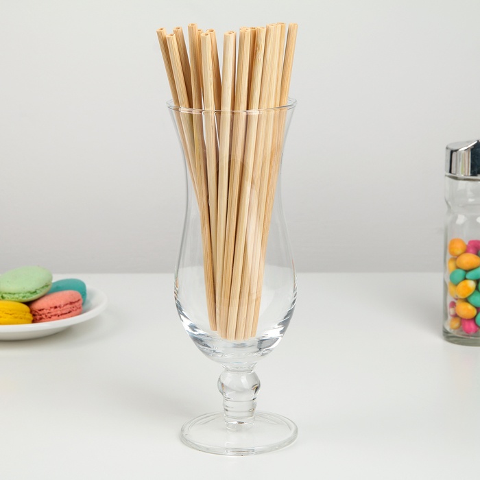 

Набор бамбуковых трубочек для коктейлей "Панда", 20х0,3 см, Бежевый