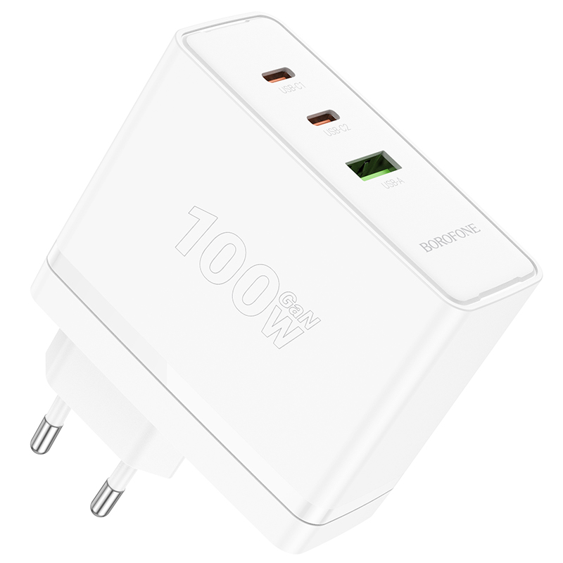 

Сетевое зарядное устройство Borofone BN11 USB Type-C 1xUSB, 2xUSB Type-C 3 А белый, BN11