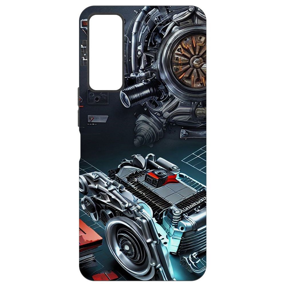 

Чехол-накладка Софт Моторы для TCL 30+, Черный