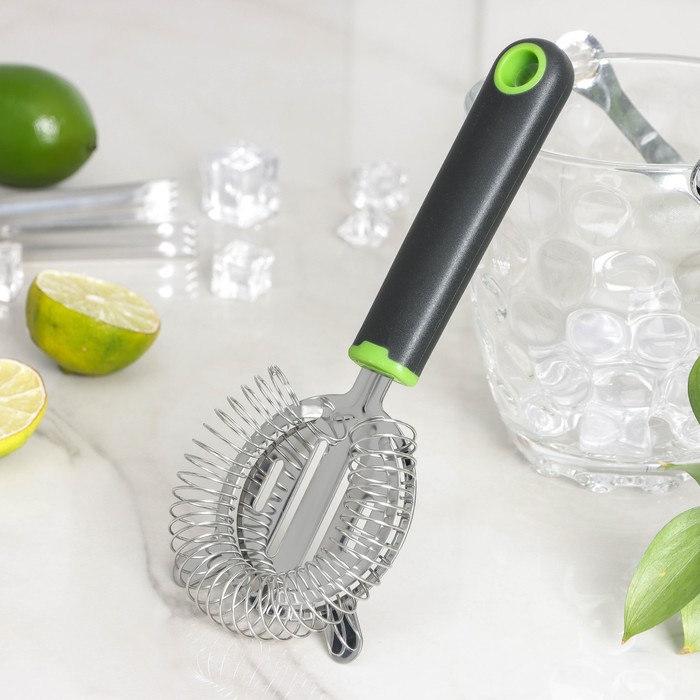 Стрейнер Доляна Lime, 21,3х9,2х2 см, цвет черно-зеленый