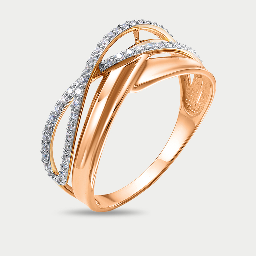 Кольцо из золота с фианитом р.18 GOLD CENTER 1103665