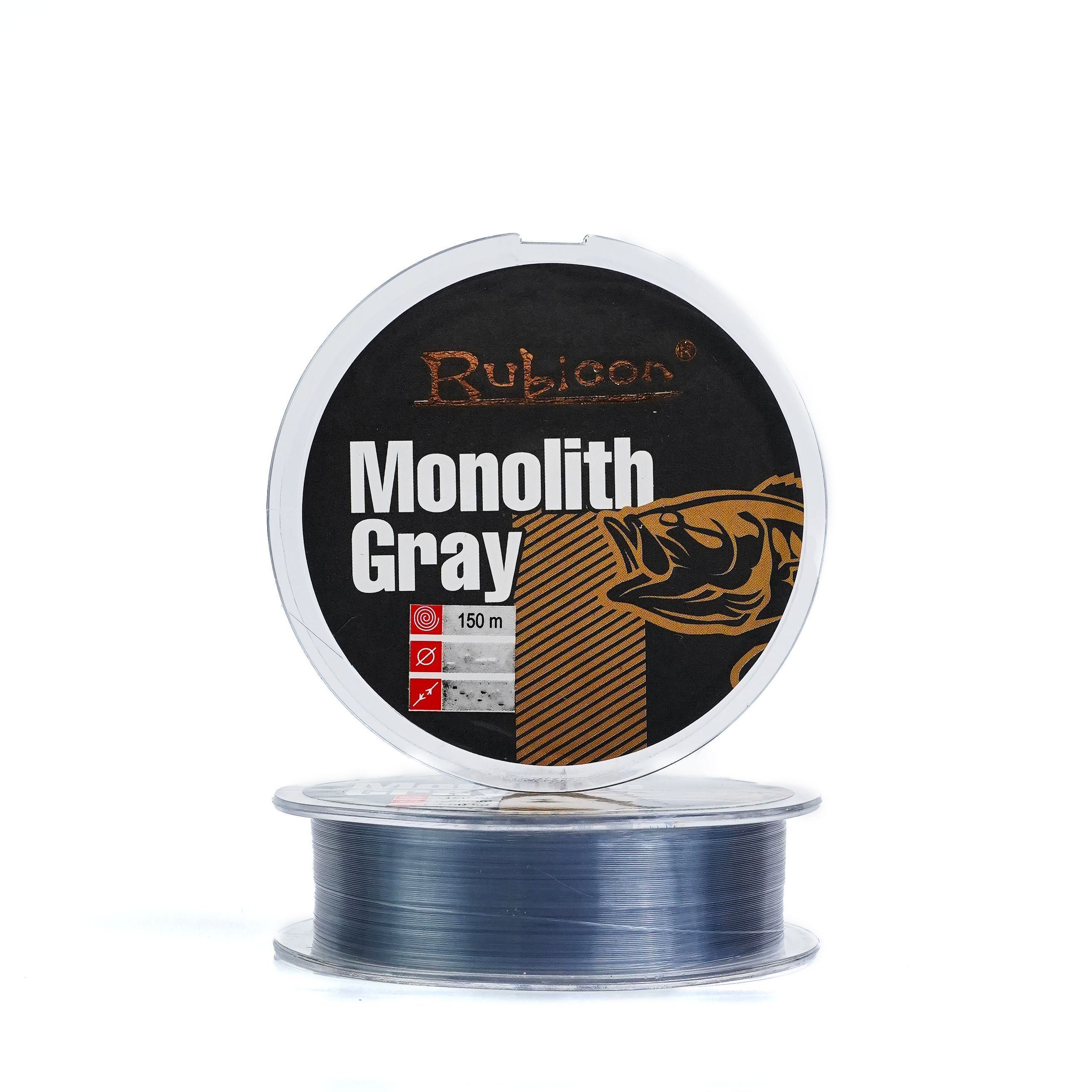 Монофильная леска для рыбалки RUBICON Monolith Gray 150 м 0,18 мм