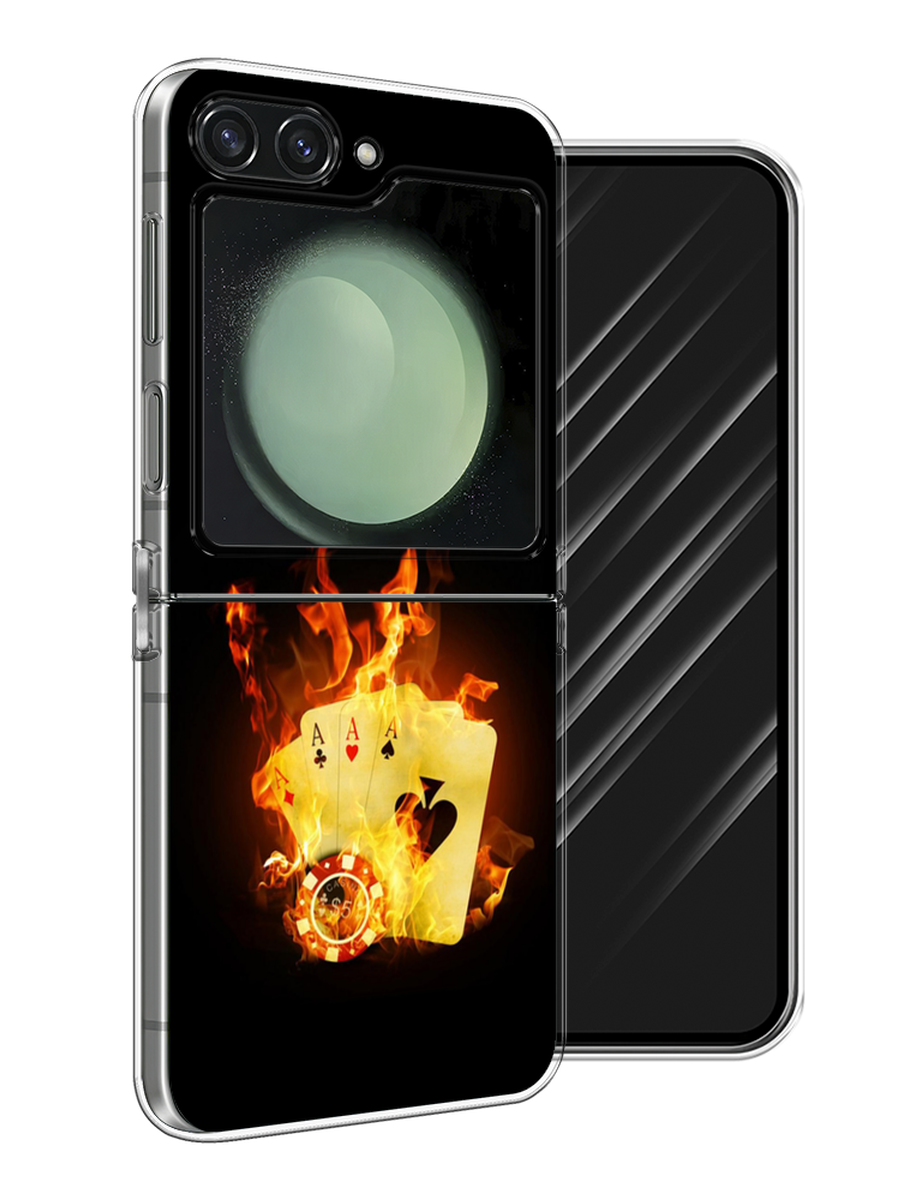 

Чехол Awog на Samsung Galaxy Z Flip 6 "Горящие карты", Черный;оранжевый, 2109750-1