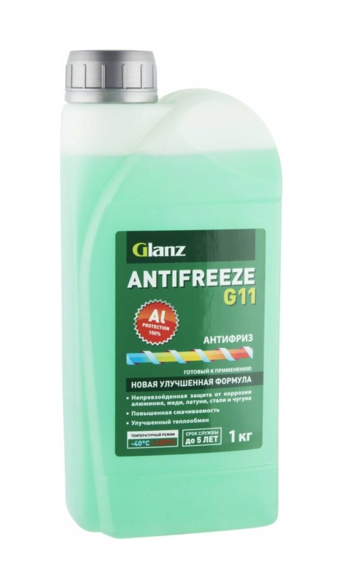 Антифриз Glanz GL009 G11, зеленый