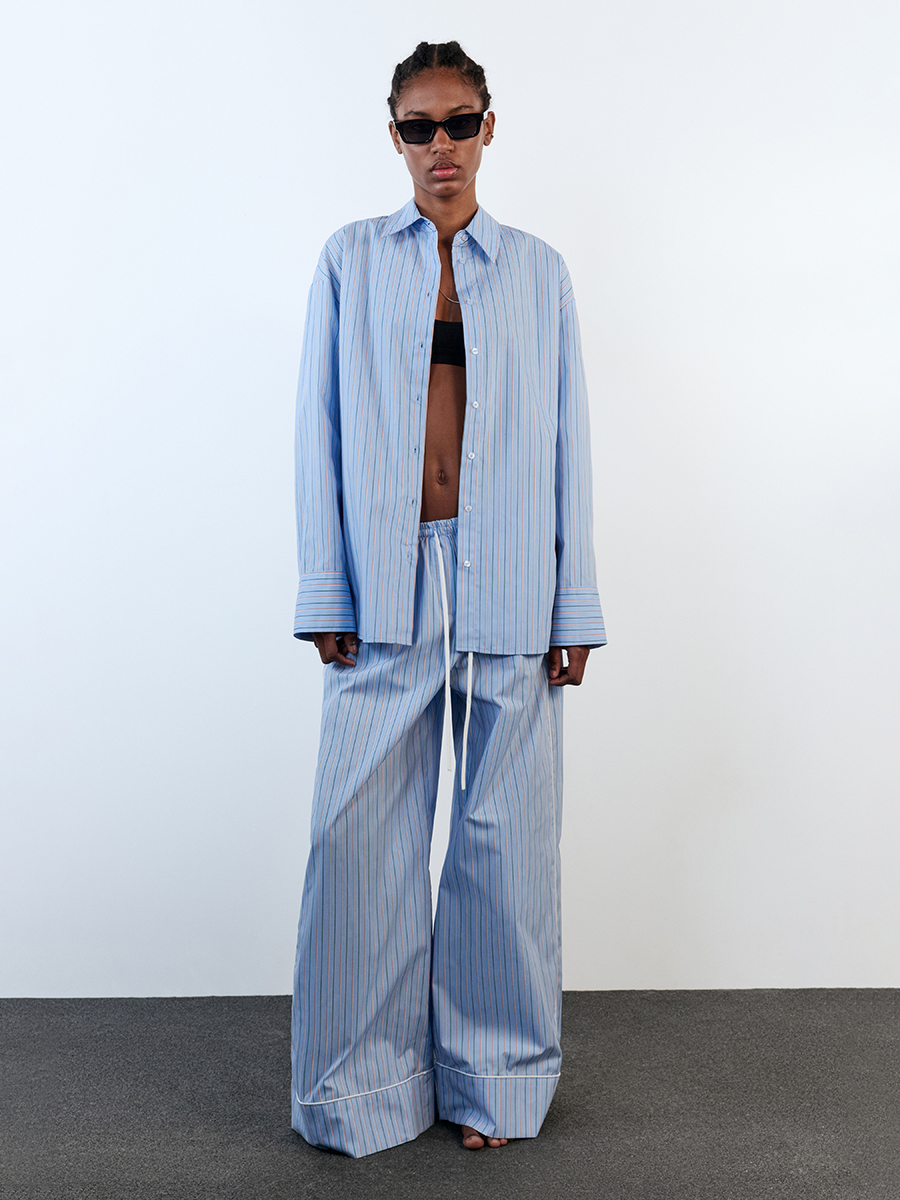 

Рубашка женская Befree 2421417014 голубая XS, Голубой, 2421417014