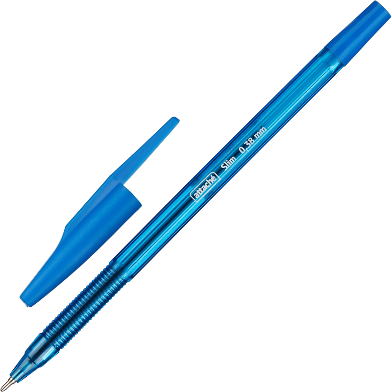 

Ручка шариковая Attache Slim синяя, тонир.корп, 0,38/0,5мм, (30шт.)