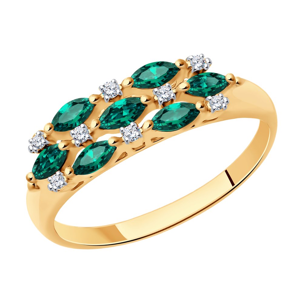 

Кольцо из золота р. , SOKOLOV Diamonds 3010090, бриллиант\изумруд, 3010090