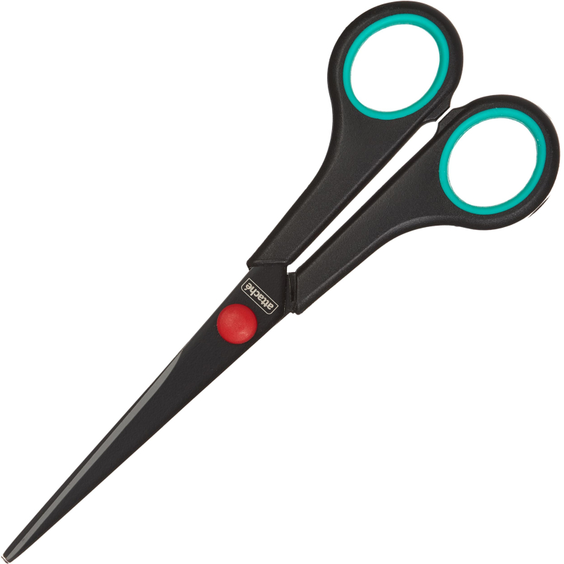Ножницы Attache 170 ммс пластиковыми резиновыми ручками черный красный 2 шт