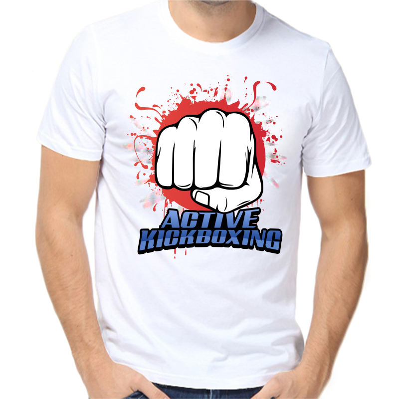 

Футболка мужская белая 58 р-р active kickboxing, Белый, fm_active_kickboxing